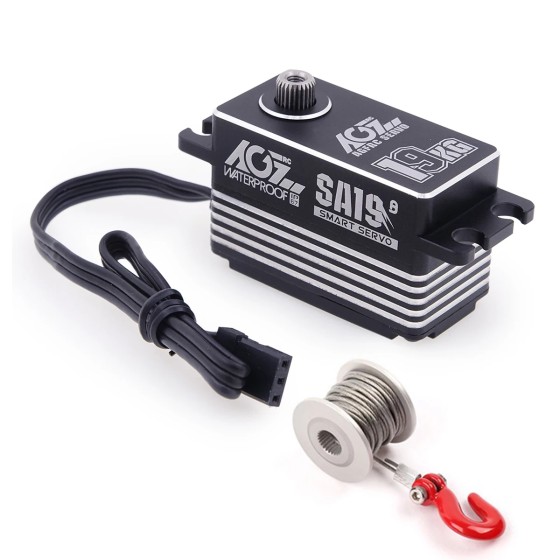 Original AGFRC SA19 Steel Gear 8.4V 19KG 0.073s Low Profile Smart Winch 360 Degree Digital Programmable Brushless RC Car Robo